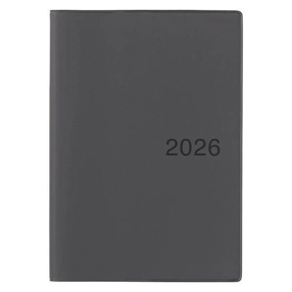 New MUJI 2026 Planner Dark Gray B6 Monthly Weekly From December 2025 JAPAN